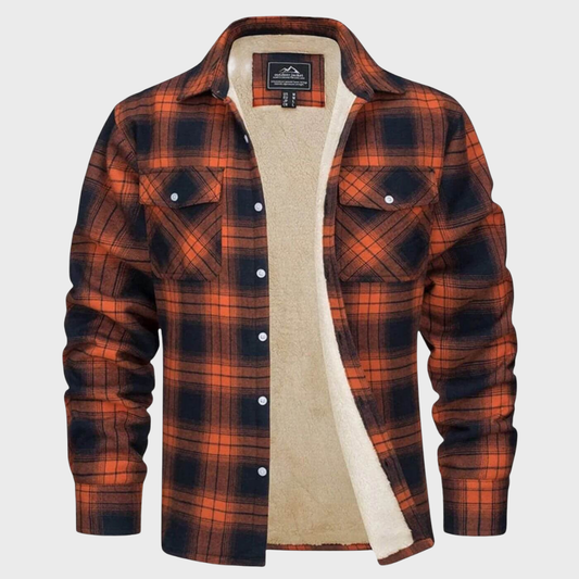 Lyon | Geruite Jas Met Voering