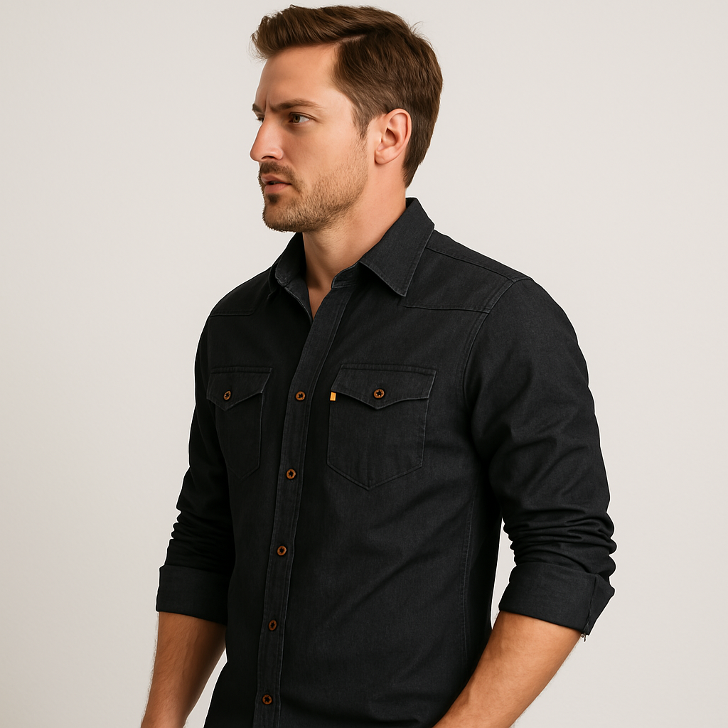 JIM - KATOEN DENIM SHIRT