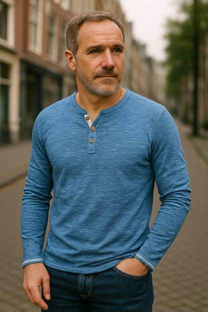 Barry | Long Sleeve Met V-Hals