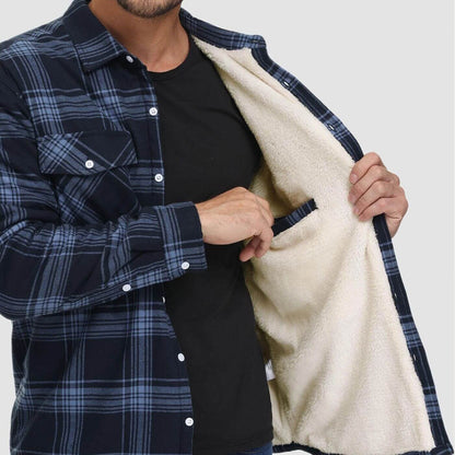 Lyon | Geruite Jas Met Voering