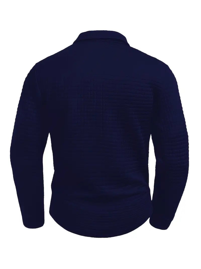 Ethan | Textured polo met zak op de mouw