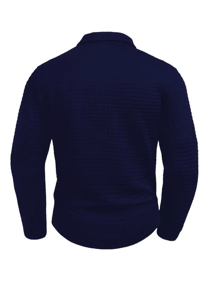 Ethan | Textured polo met zak op de mouw