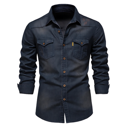 JIM - KATOENEN DENIM SHIRT