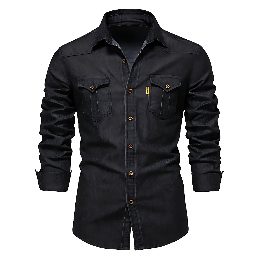JIM - KATOENEN DENIM SHIRT