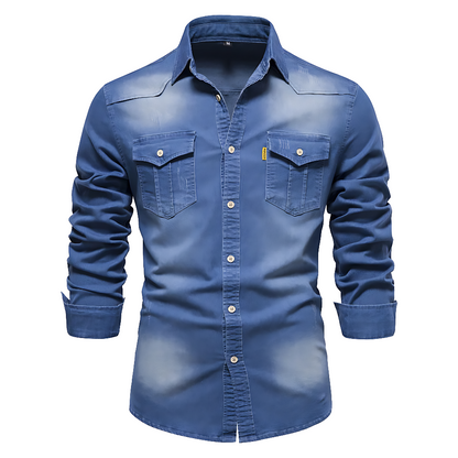 JIM - KATOENEN DENIM SHIRT