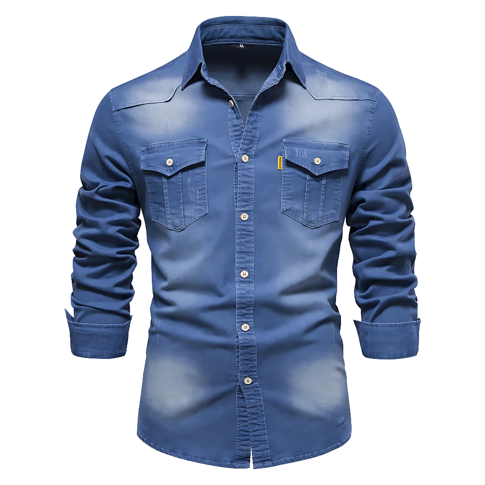 JIM - KATOEN DENIM SHIRT