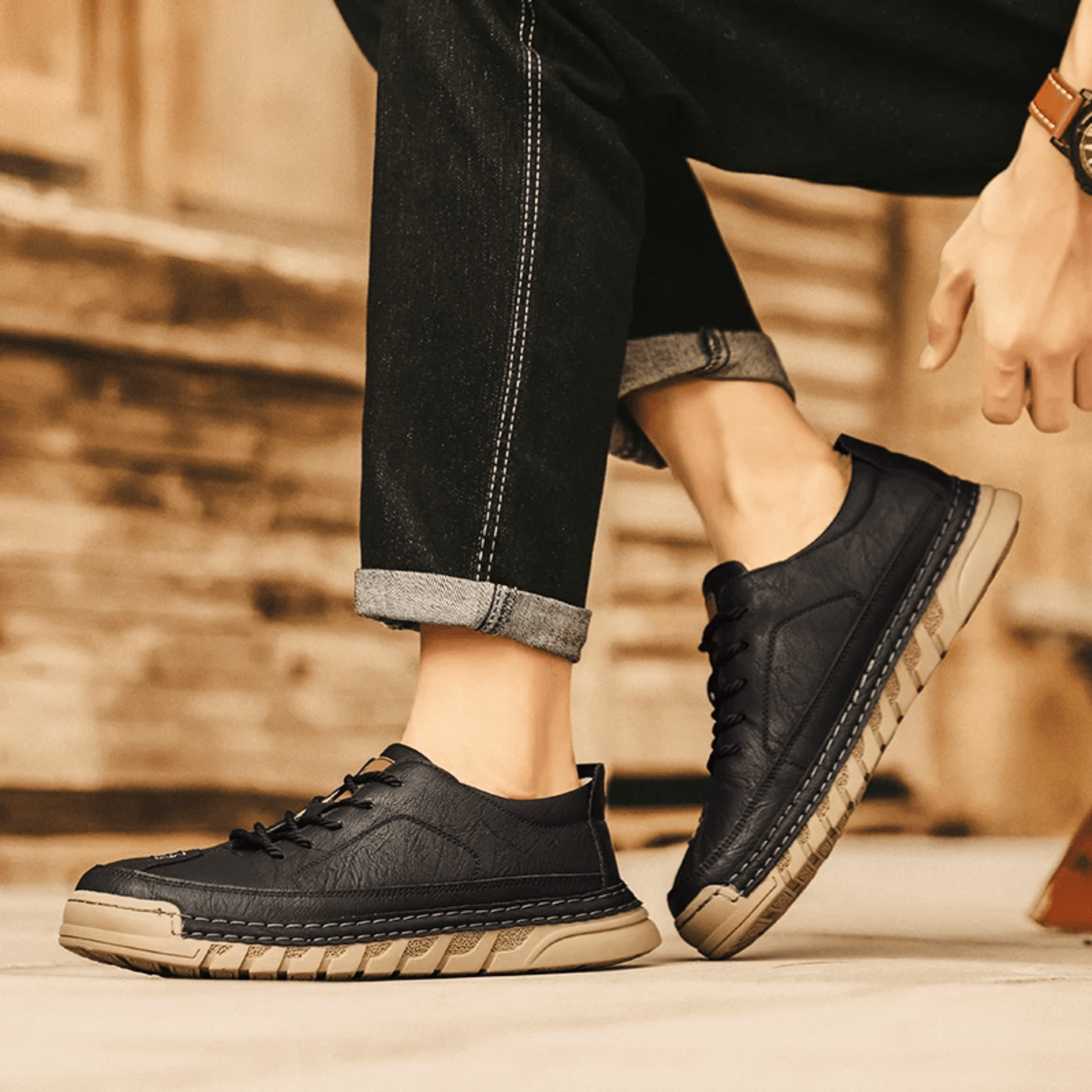 BEXLEY | LEEREN SNEAKER